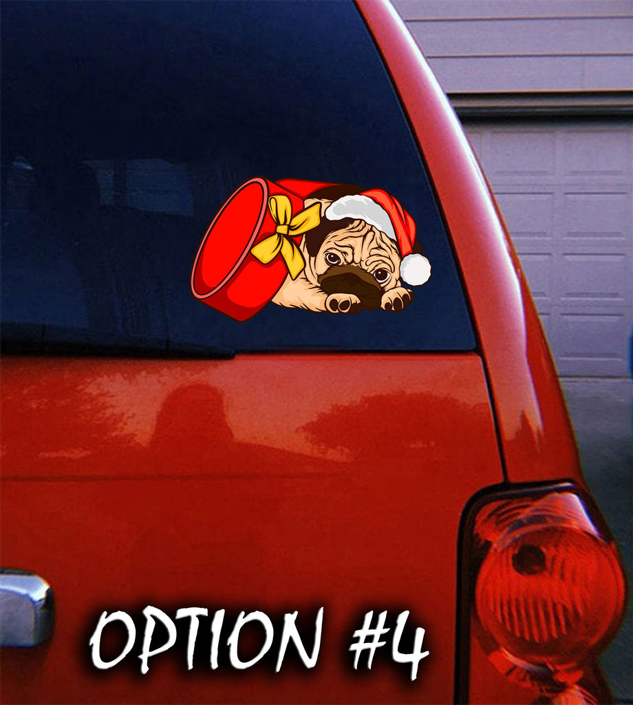 Dog window sticker, Merry Christmas Stickers, Dog bumper sticker, Funny dog car decal, Holiday car decor, Christmas car decal bumper