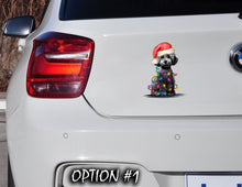 Load image into Gallery viewer, Holiday Decal, Merry And Bright Sticker, Christmas Sticker, Christmas Label, Dog bumper sticker, Christmas Vinyl Decal, Dog window sticker