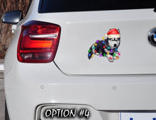 Load image into Gallery viewer, Holiday Decal, Merry And Bright Sticker, Christmas Sticker, Christmas Label, Dog bumper sticker, Christmas Vinyl Decal, Dog window sticker
