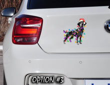Load image into Gallery viewer, Holiday Decal, Merry And Bright Sticker, Christmas Sticker, Christmas Label, Dog bumper sticker, Christmas Vinyl Decal, Dog window sticker