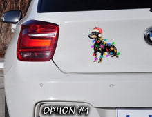 Load image into Gallery viewer, Christmas Label, Dog bumper sticker, Christmas Vinyl Decal, Dog window sticker, Holiday Decal, Merry And Bright Sticker, Christmas Sticker
