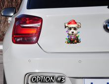 Load image into Gallery viewer, Christmas Label, Dog bumper sticker, Christmas Vinyl Decal, Dog window sticker, Holiday Decal, Merry And Bright Sticker, Christmas Sticker