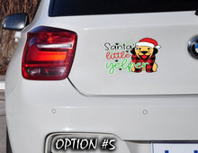 Load image into Gallery viewer, Dog window sticker, Holiday Decal, Christmas Label, Dog bumper sticker, Christmas Vinyl Decal, Merry And Bright Sticker, Christmas Sticker