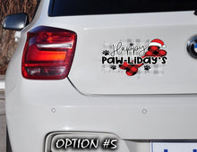 Load image into Gallery viewer, Christmas Label, Dog bumper sticker, Dog window sticker, Holiday Decal, Christmas Vinyl Decal, Merry And Bright Sticker, Christmas Sticker
