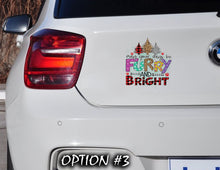 Load image into Gallery viewer, Merry Christmas Stickers, Funny dog car decal, Holiday car decor, Christmas car decal bumper, Dog bumper sticker, Dog window sticker