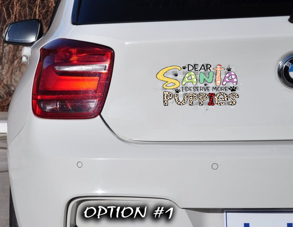 Christmas car decal bumper, Dog bumper sticker, Dog window sticker, Merry Christmas Stickers, Funny dog car decal, Holiday car decor