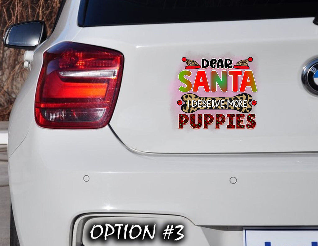 Christmas car decal bumper, Dog bumper sticker, Dog window sticker, Merry Christmas Stickers, Funny dog car decal, Holiday car decor