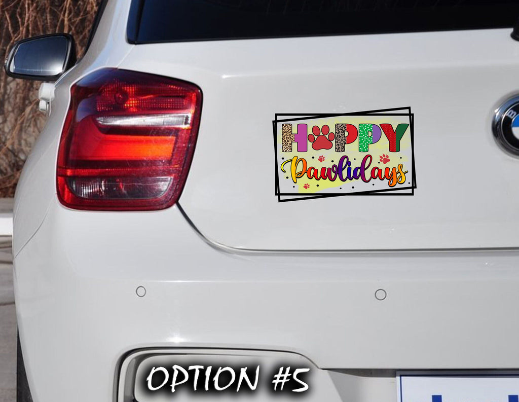 Dog window sticker, Merry Christmas Stickers, Christmas car decal bumper, Dog bumper sticker, Funny dog car decal, Holiday car decor