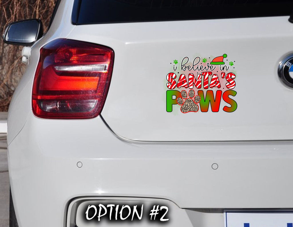 Merry Christmas Stickers, Dog window sticker, Christmas car decal bumper, Dog bumper sticker, Funny dog car decal, Holiday car decor
