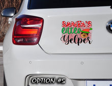 Load image into Gallery viewer, Holiday car decor, Merry Christmas Stickers, Dog window sticker, Christmas car decal bumper, Dog bumper sticker, Funny dog car decal