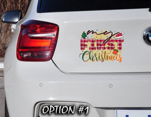 Load image into Gallery viewer, Holiday car decor, Merry Christmas Stickers, Dog window sticker, Christmas car decal bumper, Dog bumper sticker, Funny dog car decal