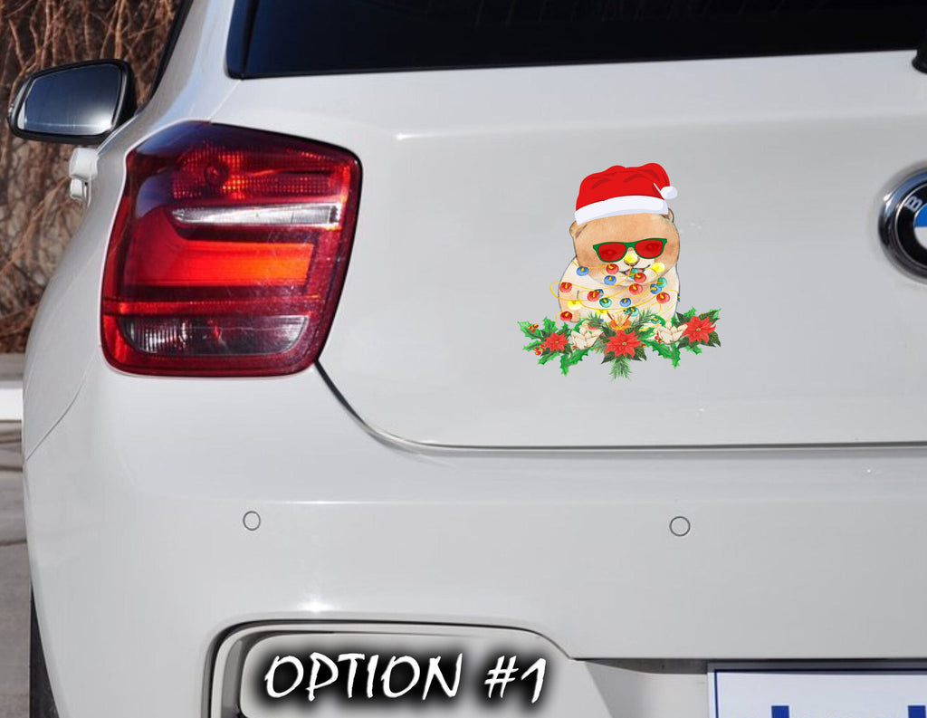 Dog Label Sticker, Dog window sticker, Holiday car decor, Christmas car sticker, Funny dog car decal, Dog bumper sticker, Car decal bumper