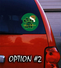 Load image into Gallery viewer, Gift Christmas Dog Stickers, Christmas car decal bumper, New Year's car sticker, Holiday car decor, Dog bumper sticker, Car glass sticker