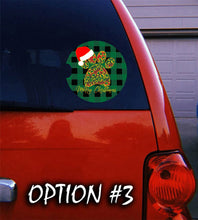 Load image into Gallery viewer, Gift Christmas Dog Stickers, Christmas car decal bumper, New Year's car sticker, Holiday car decor, Dog bumper sticker, Car glass sticker