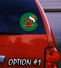 Load image into Gallery viewer, Gift Christmas Dog Stickers, Christmas car decal bumper, New Year's car sticker, Holiday car decor, Dog bumper sticker, Car glass sticker