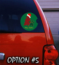 Load image into Gallery viewer, New Year's car sticker, Dog Paw sticker dog car decal, Dog window sticker, Holiday car decor, Dog bumper sticker, Christmas car decal car