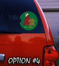 Load image into Gallery viewer, New Year's car sticker, Dog Paw sticker dog car decal, Dog window sticker, Holiday car decor, Dog bumper sticker, Christmas car decal car