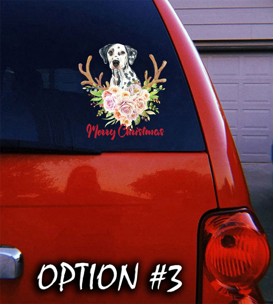 New Year's car sticker, Christmas car decal car, Holiday car decor, Dog bumper sticker, Dog Paw sticker dog car decal, Dog window sticker