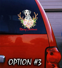 Load image into Gallery viewer, New Year's car sticker, Christmas car decal car, Holiday car decor, Dog bumper sticker, Dog Paw sticker dog car decal, Dog window sticker