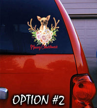 Load image into Gallery viewer, New Year's car sticker, Christmas car decal car, Holiday car decor, Dog bumper sticker, Dog Paw sticker dog car decal, Dog window sticker