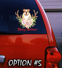 Load image into Gallery viewer, New Year's car sticker, Christmas car decal car, Holiday car decor, Dog bumper sticker, Dog Paw sticker dog car decal, Dog window sticker