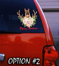 Load image into Gallery viewer, Christmas car decal car, Holiday car decor, New Year's car sticker, Dog bumper sticker, Dog Paw sticker dog car decal, Dog window sticker