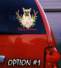 Load image into Gallery viewer, Christmas car decal car, Holiday car decor, New Year's car sticker, Dog bumper sticker, Dog Paw sticker dog car decal, Dog window sticker