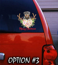 Load image into Gallery viewer, Christmas Santa Claus Vinyl Decal, Funny dog car decal, Holiday car decor, Merry Christmas Stickers, Dog bumper sticker, Dog window sticker