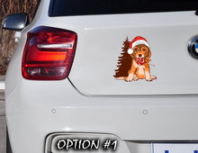 Load image into Gallery viewer, Santa Claus Vinyl Decal, Dog window sticker, Merry Christmas Stickers, Dog bumper sticker, Funny dog car decal, Holiday car decor