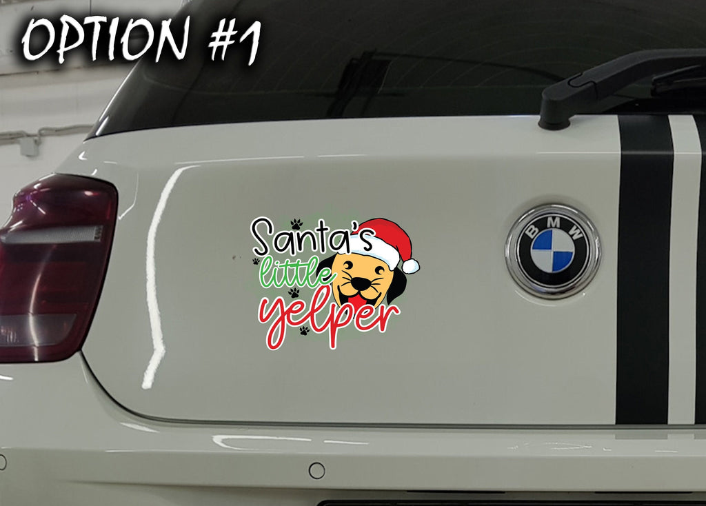 Holiday car decor, Merry Christmas Stickers, Dog window sticker, Christmas car decal bumper, Holiday car decor, Dog bumper sticker