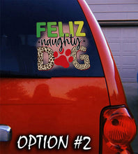 Load image into Gallery viewer, Merry Christmas Stickers, Funny dog car decal, Holiday car decor, Christmas car decal bumper, Dog bumper sticker, Dog window sticker