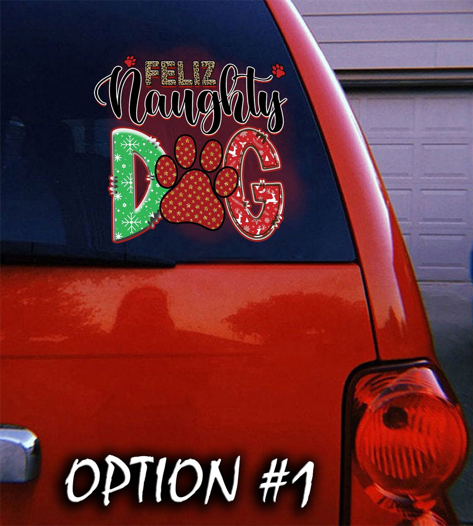 Merry Christmas Stickers, Funny dog car decal, Holiday car decor, Christmas car decal bumper, Dog bumper sticker, Dog window sticker