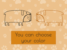 Load image into Gallery viewer, Cute Pug Wall Decal for Mom Dog Sticker Vinyl Wall Decal for Grooming Salon Decor Pet 3D Cute Pug Sticker Little Dog Room Decor Idea for Kid