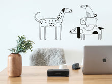 Load image into Gallery viewer, Puppies Sticker Wall Vinyl Sticker in Grooming Salon Decor Sticker in Dog Fan Living Room Cute Dog Wall Sticker Vinyl Decor Ideas for Office