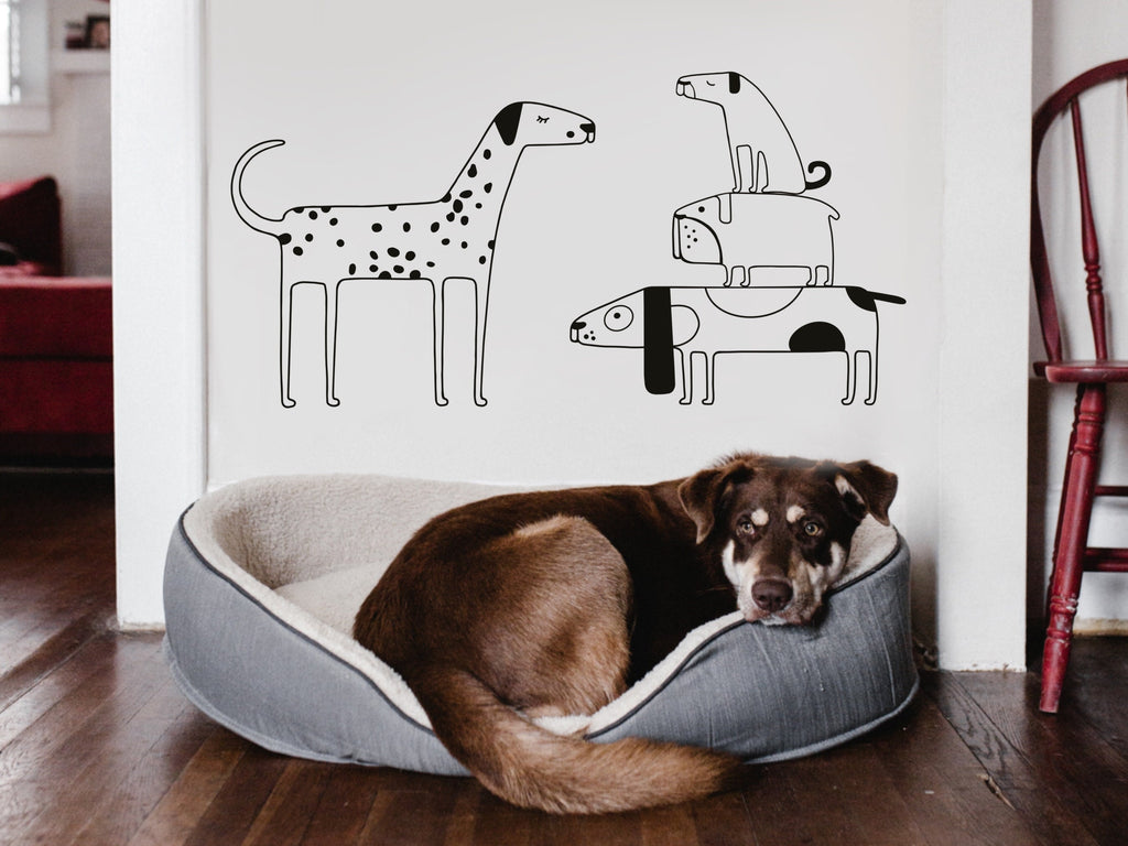 Puppies Sticker Wall Vinyl Sticker in Grooming Salon Decor Sticker in Dog Fan Living Room Cute Dog Wall Sticker Vinyl Decor Ideas for Office