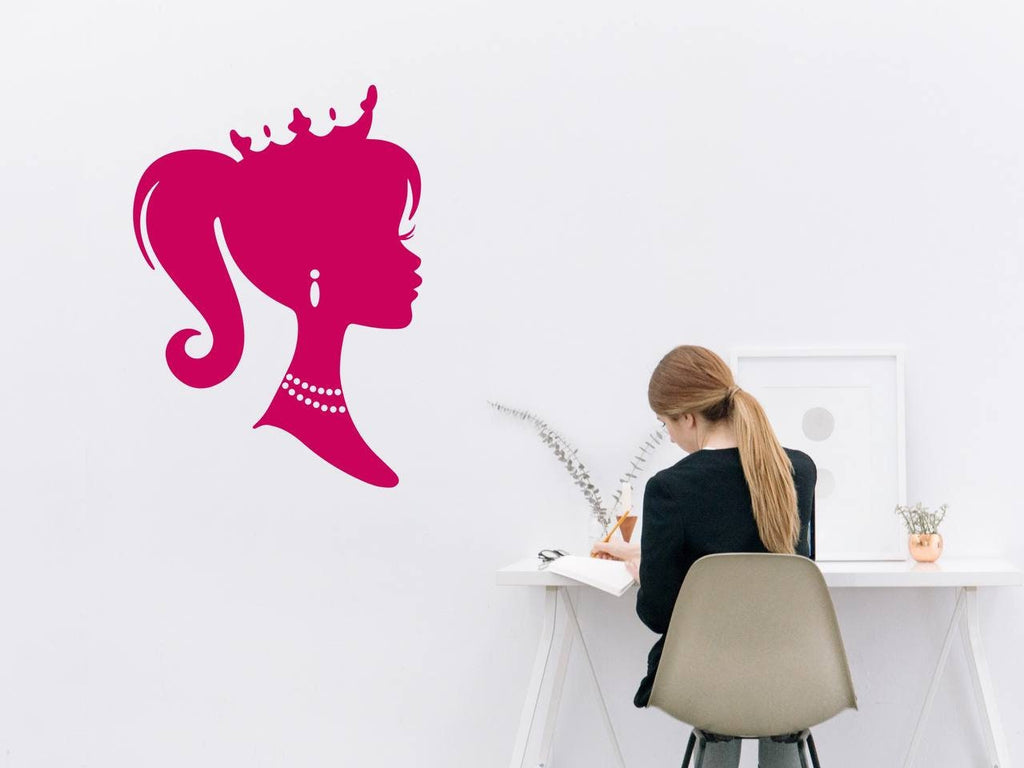 Doll Sticker in Beauty Salon Decor Wall Decal Woman Silhouette Vinyl Sticker for Home Decor Children's Doll Sticker 3D Nursery Wall Art Deco