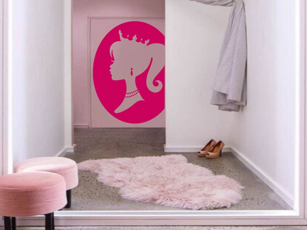 Doll Sticker in Beauty Salon Decor Wall Decal Woman Silhouette Vinyl Sticker for Home Decor Children's Doll Sticker 3D Nursery Wall Art Deco