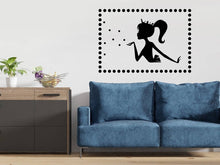 Load image into Gallery viewer, Beauty Salon Woman Silhouette Sticker Decor for a Kidsroom Child Doll Sticker Decal Wall Art Doll Silhouette for a Girl Room Boho Decor