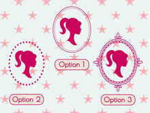 Load image into Gallery viewer, Doll Silhouette Wall Sticker – Beauty Salon Wall Decal – Vinyl Woman Head Sticker – Girl Room or Spa Decor – Art Deco Wall Mural