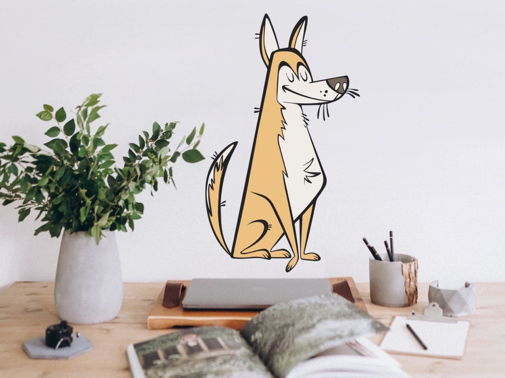 Dog Sticker Husky Wall Decal Minimalist Wall Art Animal Wall Decal Puppy Sticker Dog Mom Vet Office Decor Vet Tech Gift Wall Decor Sticker