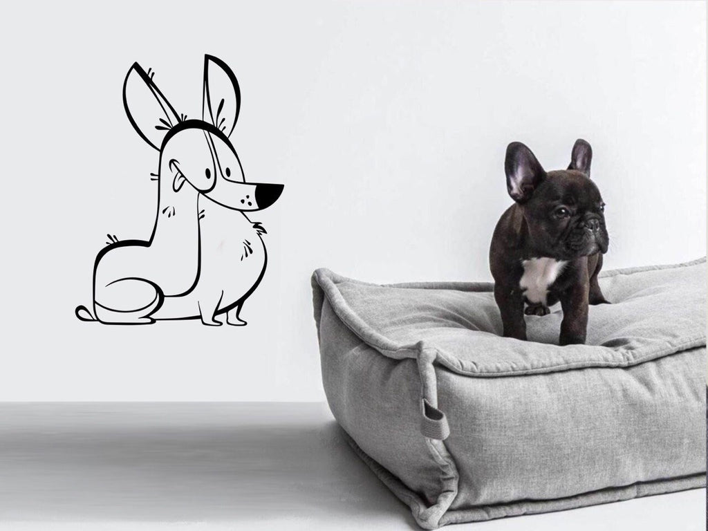 Corgi Dog Stickers Vinyl Decal Wall Decor Pet Stickers Dog Owner Gift Dog Grooming Vet Tech Week Office Wall Decal Kids Wall Decal Mural Art