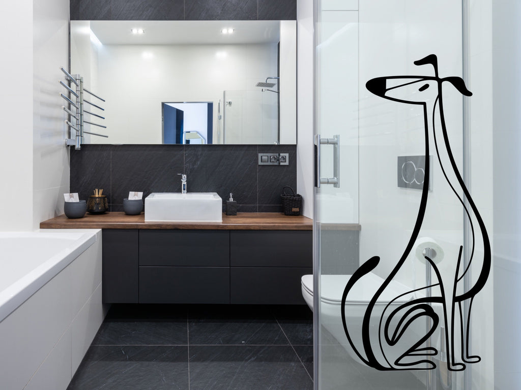 Nursery Wall Decals for Kids Vinyl Wall Decal Dog Stickers Whippet Animal Wall Decal Custom Pet Sticker Gifts for Dog Lovers Wall Decal Boho