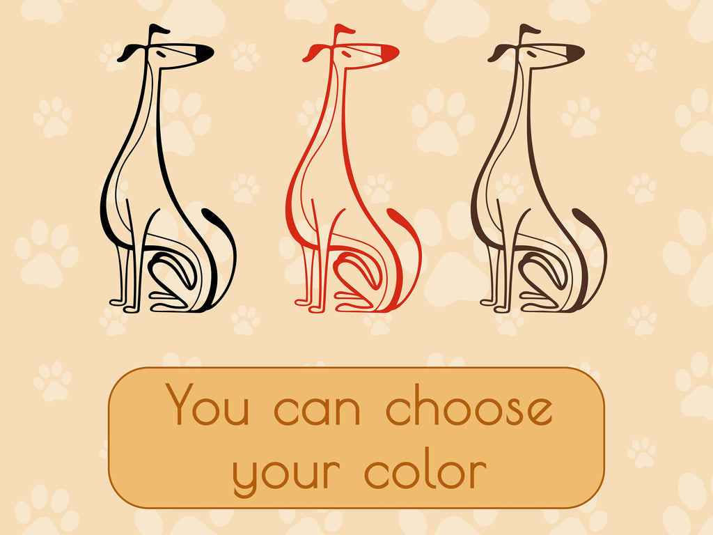 Nursery Wall Decals for Kids Vinyl Wall Decal Dog Stickers Whippet Animal Wall Decal Custom Pet Sticker Gifts for Dog Lovers Wall Decal Boho