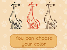 Load image into Gallery viewer, Nursery Wall Decals for Kids Vinyl Wall Decal Dog Stickers Whippet Animal Wall Decal Custom Pet Sticker Gifts for Dog Lovers Wall Decal Boho
