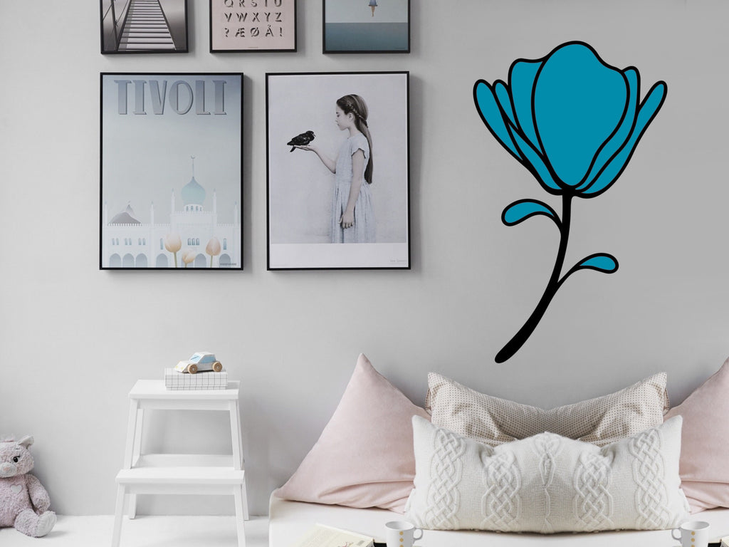 Flower Stickers Window Decals Car Decals for Women Mirror Decal Flower Vinyl Decal Nursery Wall Decals Modern Wall Decor Minimal Wall Decal