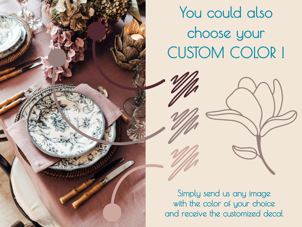 Flower Stickers Window Decals Car Decals for Women Mirror Decal Flower Vinyl Decal Nursery Wall Decals Modern Wall Decor Minimal Wall Decal