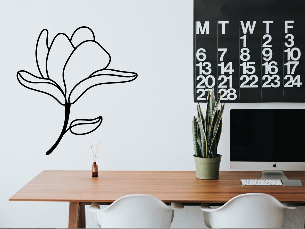 Flower Stickers Window Decals Flower Car Decals for Women Modern Wall Decor Minimal Wall Decal Furniture Stickers Office Minimalist Wall Art