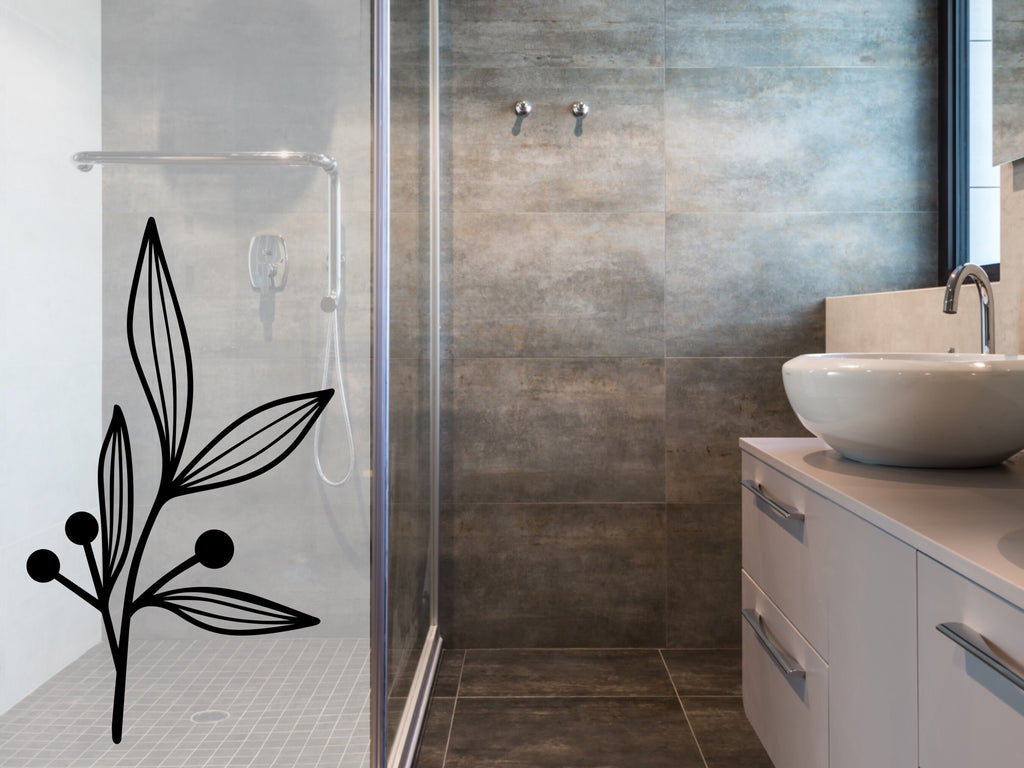 Flower Stickers Window Decals Flower Car Decals for Women Modern Wall Decor Minimal Wall Decal Furniture Stickers Office Minimalist Wall Art