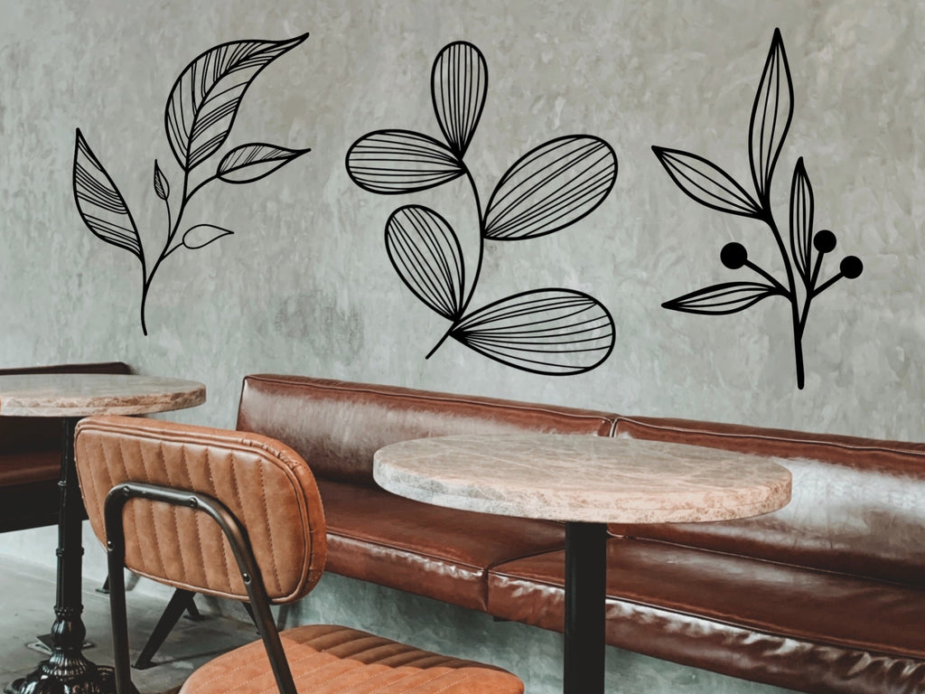 Flower Stickers Window Decals Flower Car Decals for Women Modern Wall Decor Minimal Wall Decal Furniture Stickers Office Minimalist Wall Art