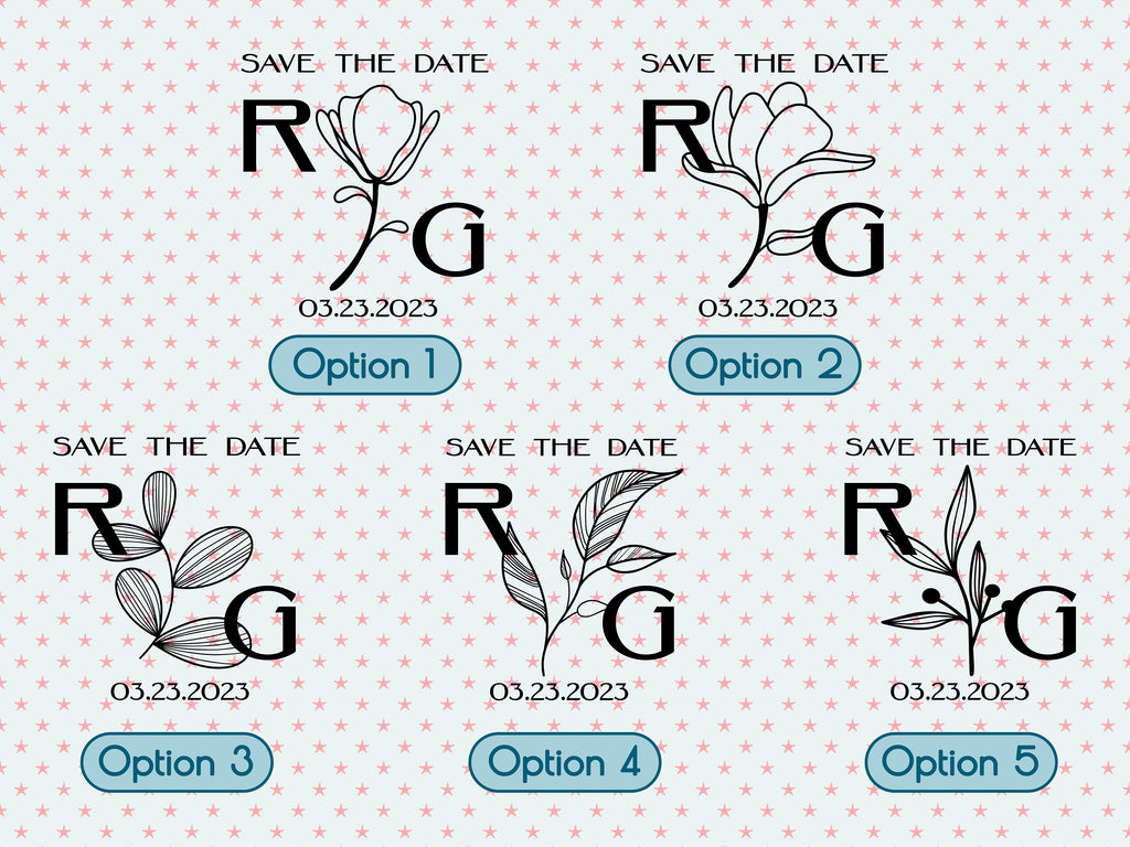 Monogram Decal Premade Logo Business Door Decal Window Decal Flower Monogram Real Estate Logo Boutique Logo Office Wall Art Minimal Decor